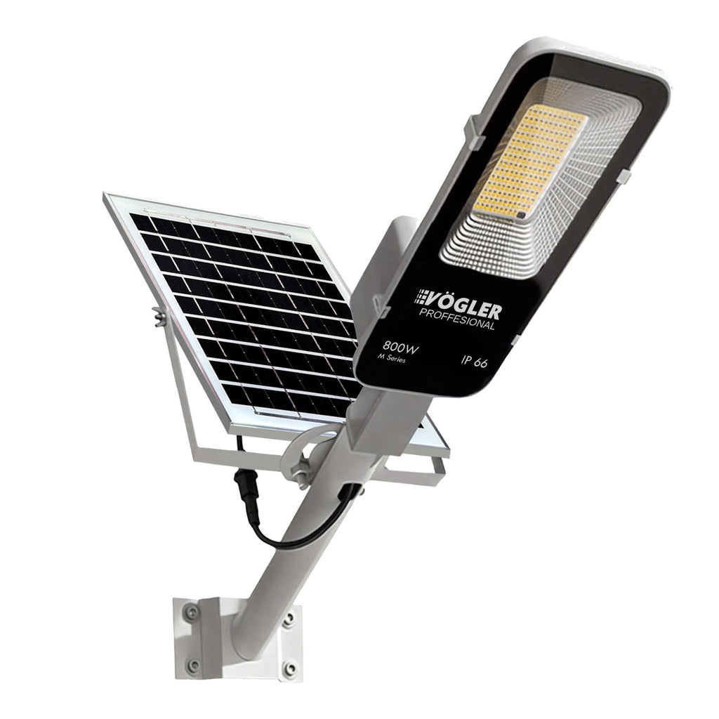 Jaudrs saules enerģijas darbināts apgaismojuma lukturis, krēslas sensors, tālvadības pults, Vögler Professional 800W